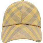 Reduzierte Gelbe Karo Burberry Snapback-Caps aus Nylon für Damen Größe M 