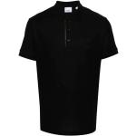Schwarze Kurzärmelige Burberry Herrenpoloshirts & Herrenpolohemden mit Knopf Größe XXL 