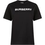 Schwarze Kurzärmelige Burberry T-Shirts aus Baumwolle für Damen Größe M 
