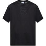 Schwarze Bestickte Kurzärmelige Burberry T-Shirts für Herren Größe XL 