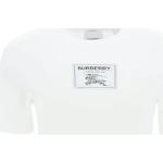Reduzierte Weiße Burberry T-Shirts aus Baumwolle für Damen Größe M 