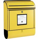 Gelbe Briefkästen & Postkästen verzinkt aus Metall 