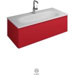Hellrote burgbad Waschbeckenunterschränke & Badunterschränke matt Breite 250-300cm, Höhe über 500cm, Tiefe über 500cm 