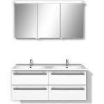 Weiße burgbad Essento Spiegelschränke aus Keramik mit Schublade Breite über 500cm, Höhe 100-150cm, Tiefe 100-150cm 