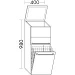 Weiße burgbad Bel Badschränke mit Wäschekippe mit Schublade Breite 50-100cm, Höhe 50-100cm, Tiefe 50-100cm 