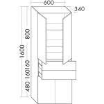 burgbad Sinea Küchenhochschränke aus Glas mit Schublade Breite über 500cm, Höhe über 500cm, Tiefe über 500cm 