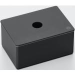 Schwarze Aufbewahrungsboxen mit Deckel aus Kunststoff 
