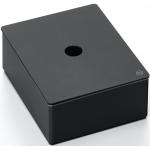 Schwarze Aufbewahrungsboxen mit Deckel aus Kunststoff 