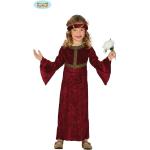 Rote Burgfräulein-Kostüme aus Polyester für Mädchen Größe 146 