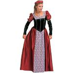 Bunte Burgfräulein-Kostüme aus Polyester für Damen Größe L 