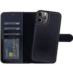 Schwarze iPhone 13 Pro Hüllen Art: Flip Cases aus Leder mit RFID-Schutz 