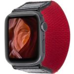 Burkley Uhrenarmband »Apple Watch Solo Loop elastisches Uhren-Armband« (Uhrenarmband Inkl. Anschluss-Set für die Apple Watch in 42/44mm, bestehend aus silberfarbener Dornschließe und silberfarbenen Connectoren)