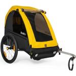 BURLEY Bee Double Gelber Fahrrad-Kinderanhänger - Sicherheit und Komfort für 2 Kinder
