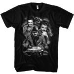 Burt Reynolds Männer und Herren T-Shirt | Hooper Schlitzohr Pontiac Bandit Kult (4XL, Schwarz Druck: Grau)