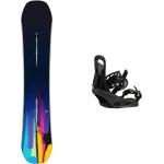 Burton - All-Mountain-Snowboard-Bindungen - Snowboard Set Feelgood Flying V 2024 für Damen - Navy blau