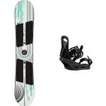 Burton - All-Mountain Snowboardbindung - Snowboard Set Rewind 2024 für Damen - schwarz