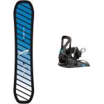 Burton - All-Mountain Snowboardbindung - Snowboard Set Smalls Blue 2024 aus Wolle - Blau
