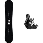 Burton - All-Mountain Snowboardbindung - Snowboard Set Instigator Flat Top 2024 für Herren aus Wolle - schwarz