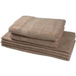 Kamelbraune Buscher Handtücher Sets aus Baumwolle trocknergeeignet 70x140 6-teilig 
