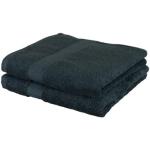 Anthrazitfarbene Buscher Handtücher Sets aus Baumwolle trocknergeeignet 50x100 2-teilig 