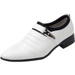 Weiße Lack-Optik Business Hochzeitsschuhe & Oxford Schuhe mit Schnürsenkel aus Leder wasserdicht für Herren Größe 47 für den für den Sommer 