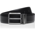 Business Belt Pin Buckle Reversible 35 - black, brushed chrome - 90 cm