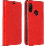 Rote Xiaomi Mi A2 Lite Hüllen Art: Flip Cases aus Leder 
