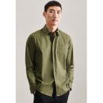 Reduzierte Grüne Casual Langärmelige Seidensticker schwarze Rose Nachhaltige Kentkragen Hemden mit Kent-Kragen aus Baumwolle für Herren Übergrößen 