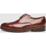 Braune Unifarbene Business Heinrich Dinkelacker Derby Schuhe aus Nubukleder für Herren Größe 42,5 mit Absatzhöhe bis 3cm 