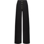 Schwarze Busnel Palazzo-Hosen aus Polyamid Handwäsche für Damen Größe XL für den für den Sommer 