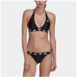 Bustier-Bikini ADIDAS PERFORMANCE "NECKHOLDER BIKINI" schwarz-weiß (black, white) Damen Bikini-Sets Bekleidung