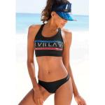 Schwarze Sportliche VENICE BEACH Bustier-Bikinis & Balconette-Bikinis mit Meer-Motiv mit Racerback für Damen Größe XS 