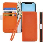Orange iPhone 11 Hüllen Art: Flip Cases mit Bildern aus Glattleder klappbar 