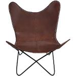 Braune Moderne Loungestühle aus Leder Breite 50-100cm, Höhe 50-100cm, Tiefe 50-100cm 