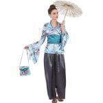 Graue Buttinette Asien-Kostüme aus Satin für Damen Größe XL 
