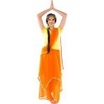 Orange Buttinette Bollywood-Kostüme aus Chiffon Größe M 