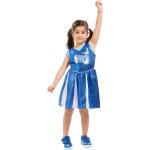 Reduzierte Blaue Buttinette Cheerleader-Kostüme mit Pailletten aus Jersey für Kinder Größe 128 