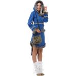 Blaue Buttinette Eskimo-Kostüme für Damen 