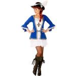 buttinette Musketier-Kostüm für Damen, blau/weiß