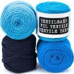 Blaue Buttinette Textilgarne 