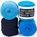 Blaue Buttinette Textilgarne 