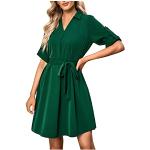Grüne Elegante Schulterfreie Kurze Abendkleider mit Glitzer aus Chiffon für Damen Größe M Petite für Brautjungfern für den für den Sommer 