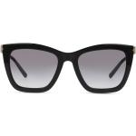 Schwarze BVLGARI Rechteckige Rechteckige Sonnenbrillen aus Kunststoff für Damen 