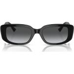 Schwarze BVLGARI Rechteckige Sonnenbrillen polarisiert aus Kunststoff für Damen 