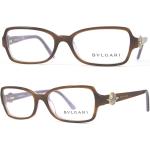 Braune BVLGARI Quadratische Brillenfassungen für Damen 