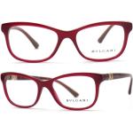 Bordeauxrote BVLGARI Quadratische Brillenfassungen für Damen 