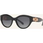 Anthrazitfarbene BVLGARI Cateye Sonnenbrillen aus Kunststoff für Damen 