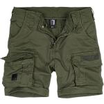 Olivgrüne Casual Cargo-Shorts mit Knopf aus Baumwolle für Herren Größe 5 XL 