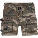 Grüne Camouflage Casual Cargo-Shorts mit Knopf aus Baumwolle für Herren Größe 3 XL 