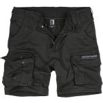 Schwarze Cargo-Shorts mit Knopf aus Baumwolle für Herren Größe 3 XL 